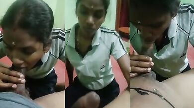 Dehati village bhabhi giving blowjob