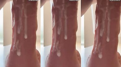 Did my upside down fuck with sex toy