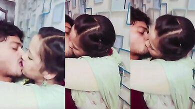 Telugu college lovers selfie camera kiss