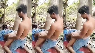 Dehati girl ki doggy style chudai Sunsan Jungle mein