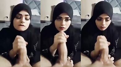 Muslim girl handjob de rahi hai lover ko