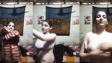 Muslim girl Fatima ne apni boobs ki selfie record kari
