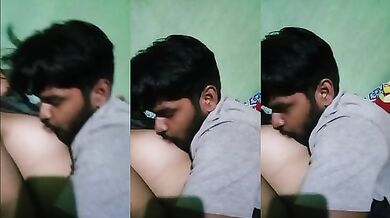 Sucking my girl friend's boobs