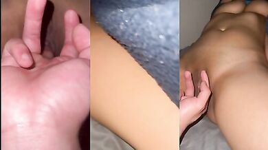 Fingering on the sleeping step-sister