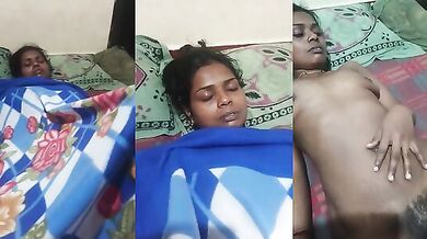 Tamil girl nude sleeping inside the bedsheet