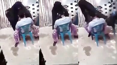 Muslim wife cowgirl fucks in the chair