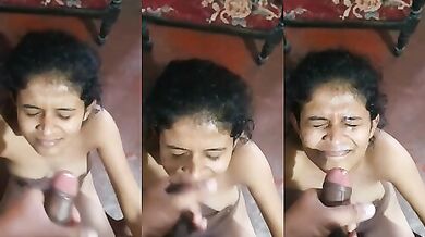 South Indian maid girl cum facial