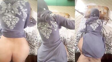 Muslim girl dance move doggy sex