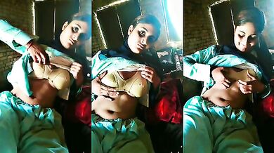 Muslim girl topless sexy boobs