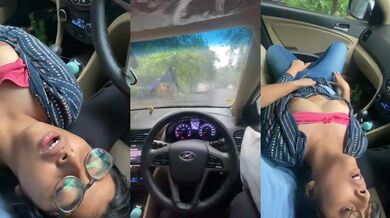 My GF got fingering in the car