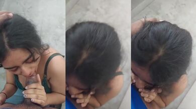 Indian girlfriend ne maje mein lund chusa