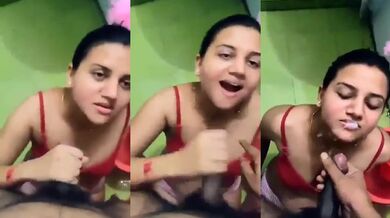 Bhabhi ne blowjob dekar cumshots ka maza liya