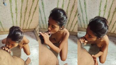 Horny girlfriend Jyoti ne mast blowjob diya