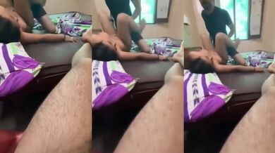 College friends threesome sex deal