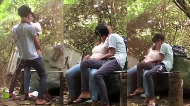 Park mein khade khade gf ki chudai