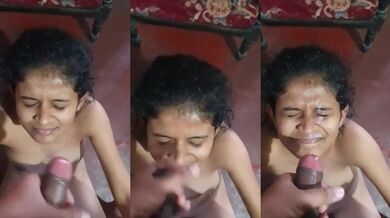 Tamil girl getting hot cum on the face