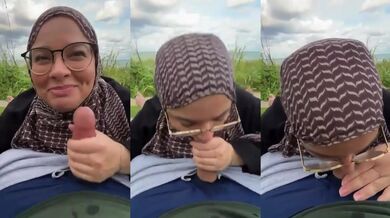 Outdoor mein blowjob deti Muslim girl