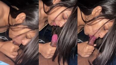 Sexy college girl sucking the long dick