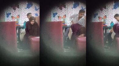 Muslim girlfriend ki chudai doggy style mein